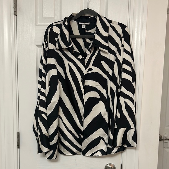 Sergio Hudson X Target Zebra Print Button Down Shirt - Picture 1 of 1